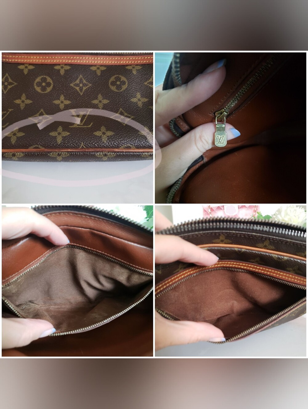 Authentic Pre-owned Vintage Louis Vuitton Monogram Marly Dragonne Clutch - Picture 10 of 13